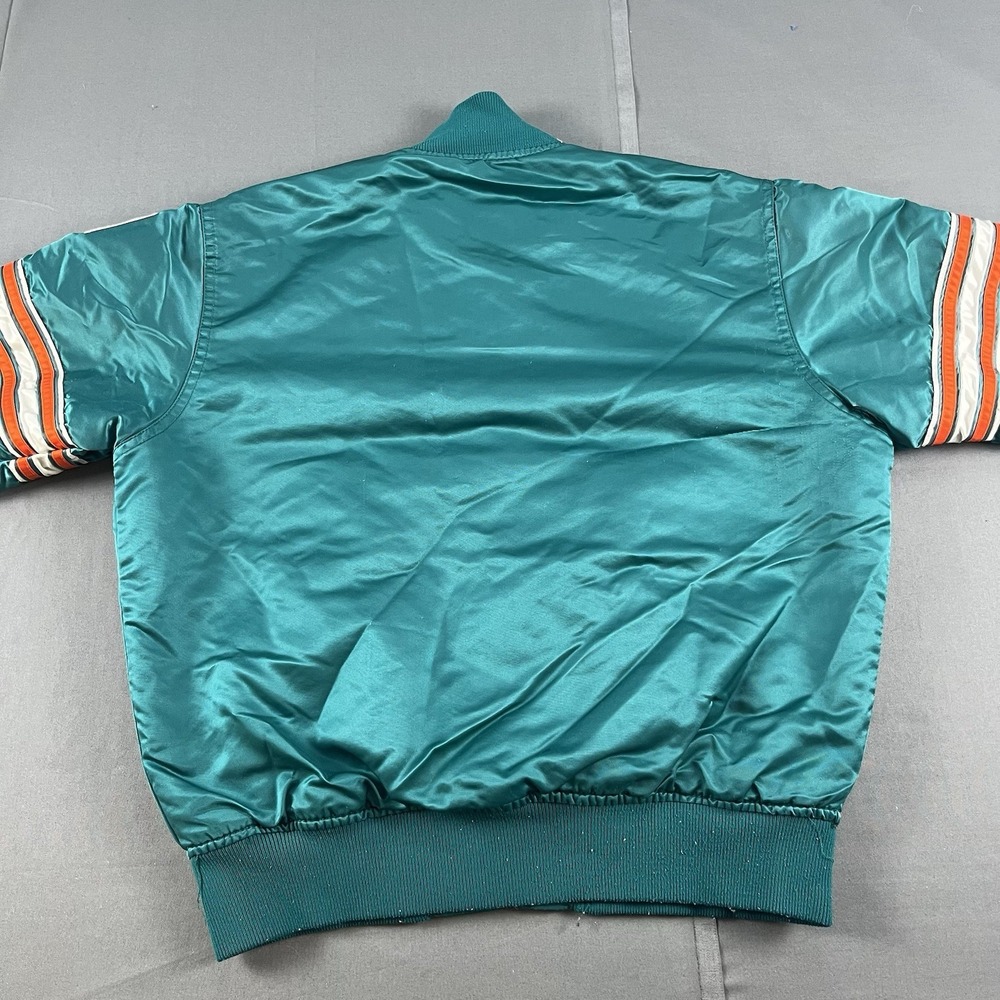 Vintage 90's Starter Pro Line Miami Dolphins Satin Football Jacket Size Medium - Picture 9 of 11